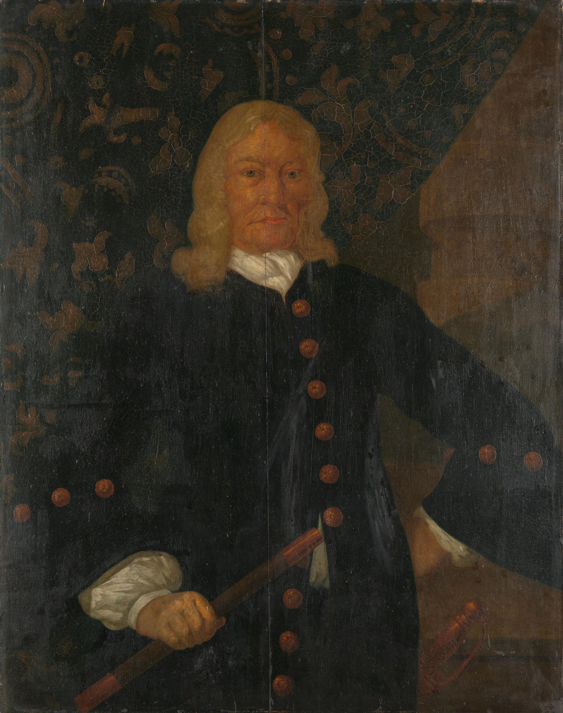 Portrait of Willem van Outhoorn, Governor-General of the Dutch East Indies – anoniem Vintage Portrait Art Print | Wall Art Poster