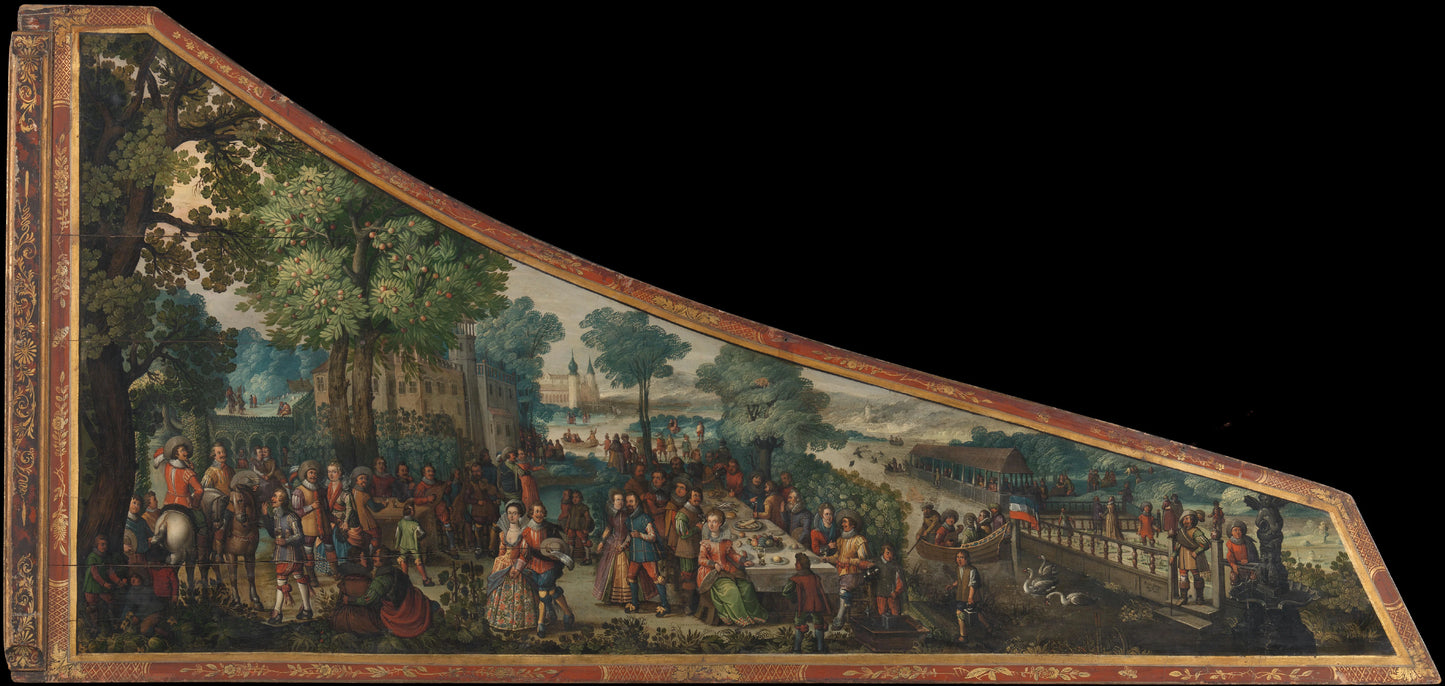 Lid of a harpsichord – Philip Schey Vintage River Scene Art Print | Wall Art Poster