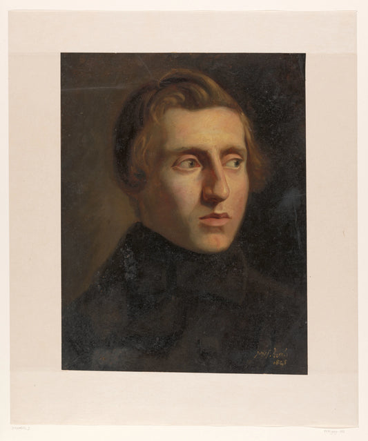Portret van een jonge man – Jozef Israëls Vintage Art Print | Wall Art Poster