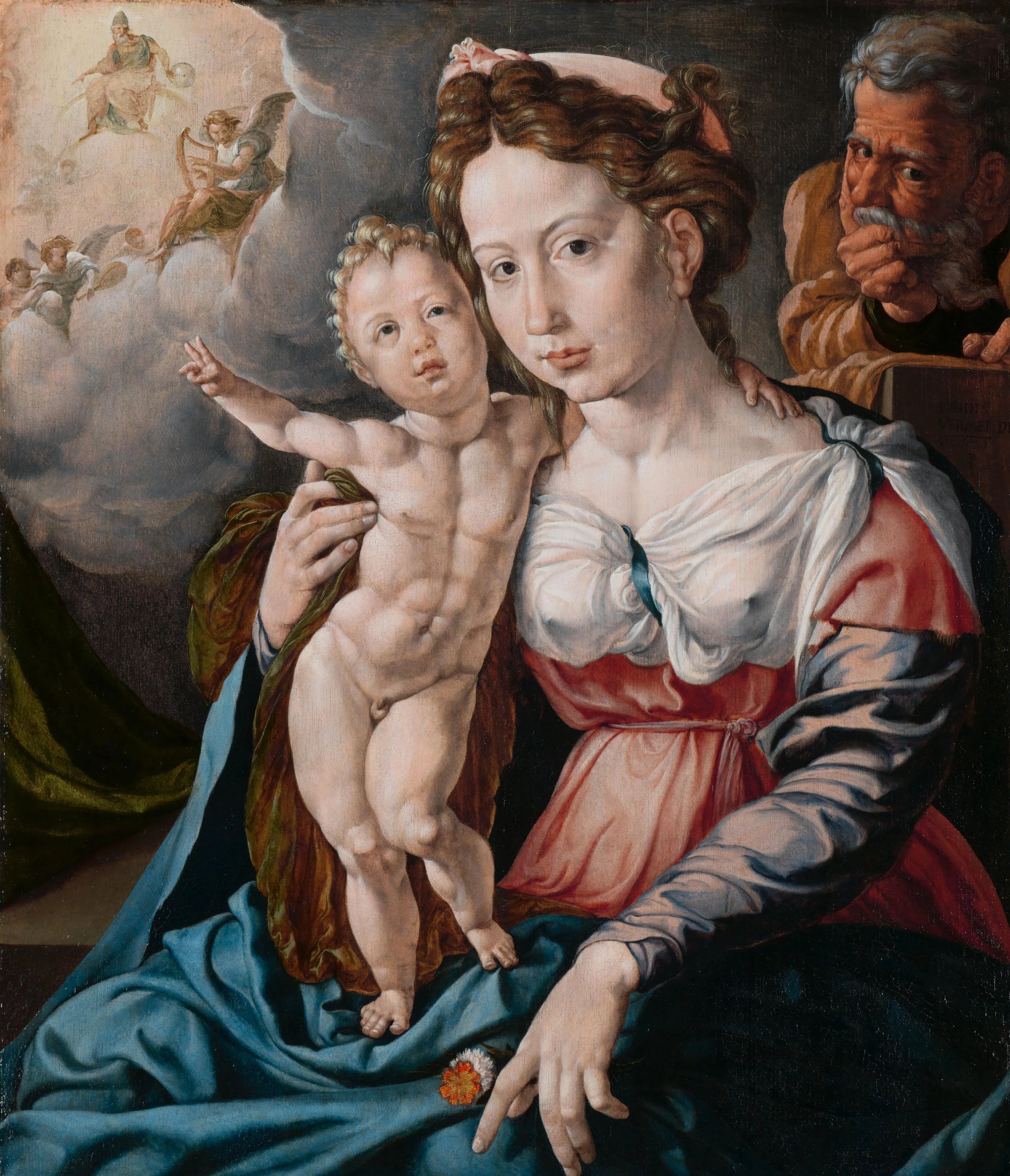 The Holy Family – Jan Cornelisz. Vermeyen Vintage Portrait Art Print | Wall Art Poster