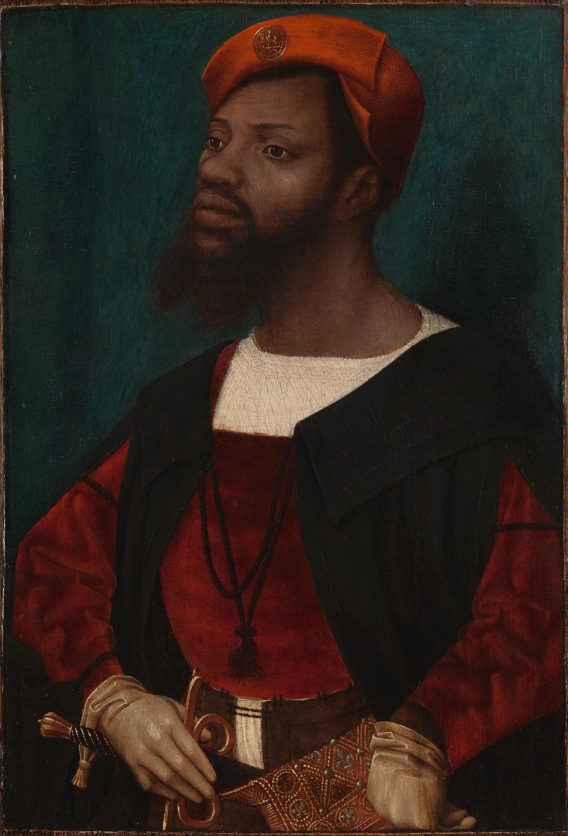 Portrait of an African Man (Christophle le More?) – Jan Jansz Mostaert Vintage Portrait Art Print | Wall Art Poster