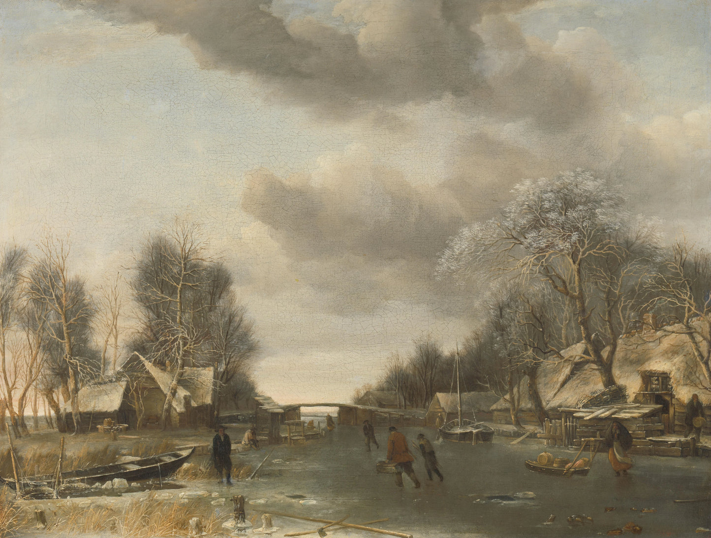 Winter Scene – Jan van de Cappelle Vintage Landscape Art Print | Wall Art Poster