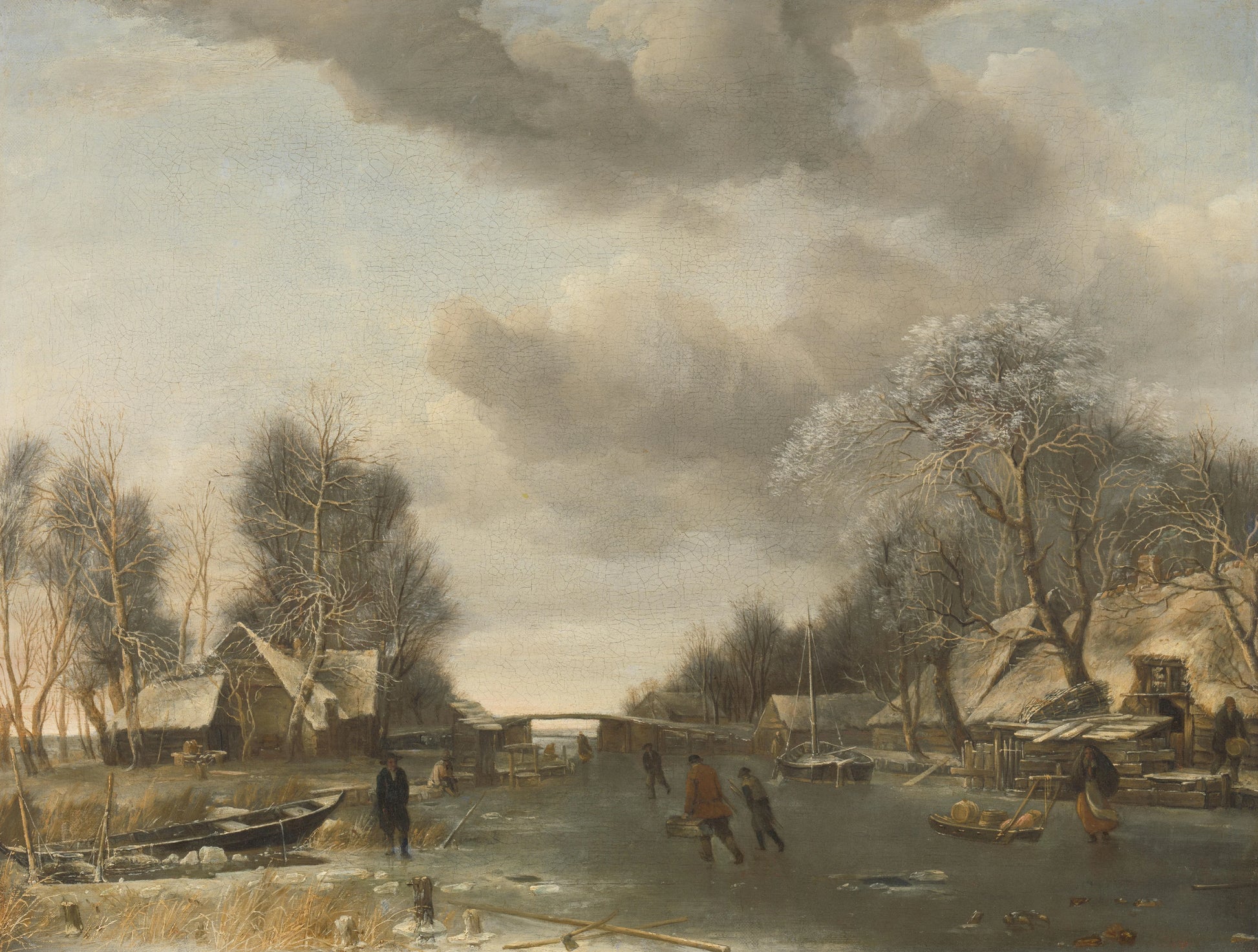 Winter Scene – Jan van de Cappelle Vintage Landscape Art Print | Wall Art Poster