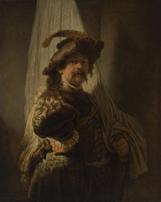 The Standard Bearer – Rembrandt van Rijn (eigenhandig gesigneerd) Vintage Art Print | Wall Art Poster
