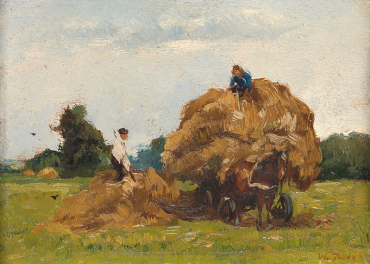 Hay Wagon – Willem de Zwart Vintage Landscape Art Print | Wall Art Poster