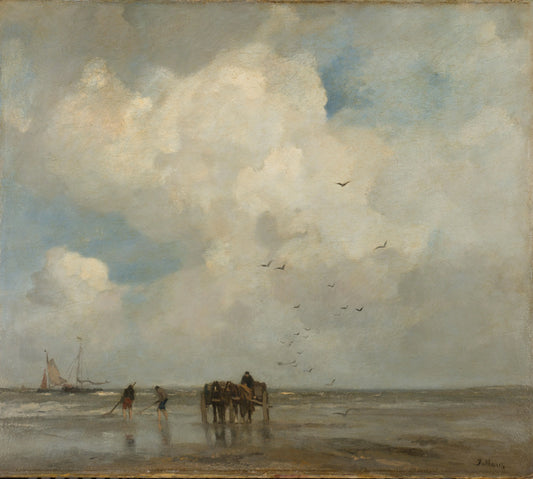 Fishing for Shells – Jacob Maris Vintage Landscape Art Print | Wall Art Poster