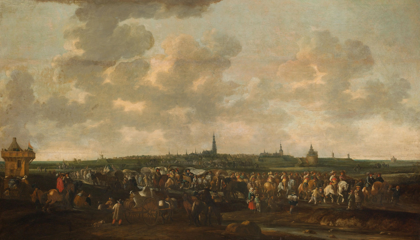 Departure of Spanish Occupation Troops from Breda, October 10, 1637 – Hendrick de Meijer Vintage Cityscape Art Print | Wall Art Poster
