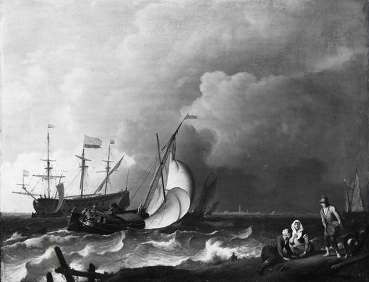 Rough Sea – Ludolf Bakhuysen Vintage Seascape Art Print | Wall Art Poster