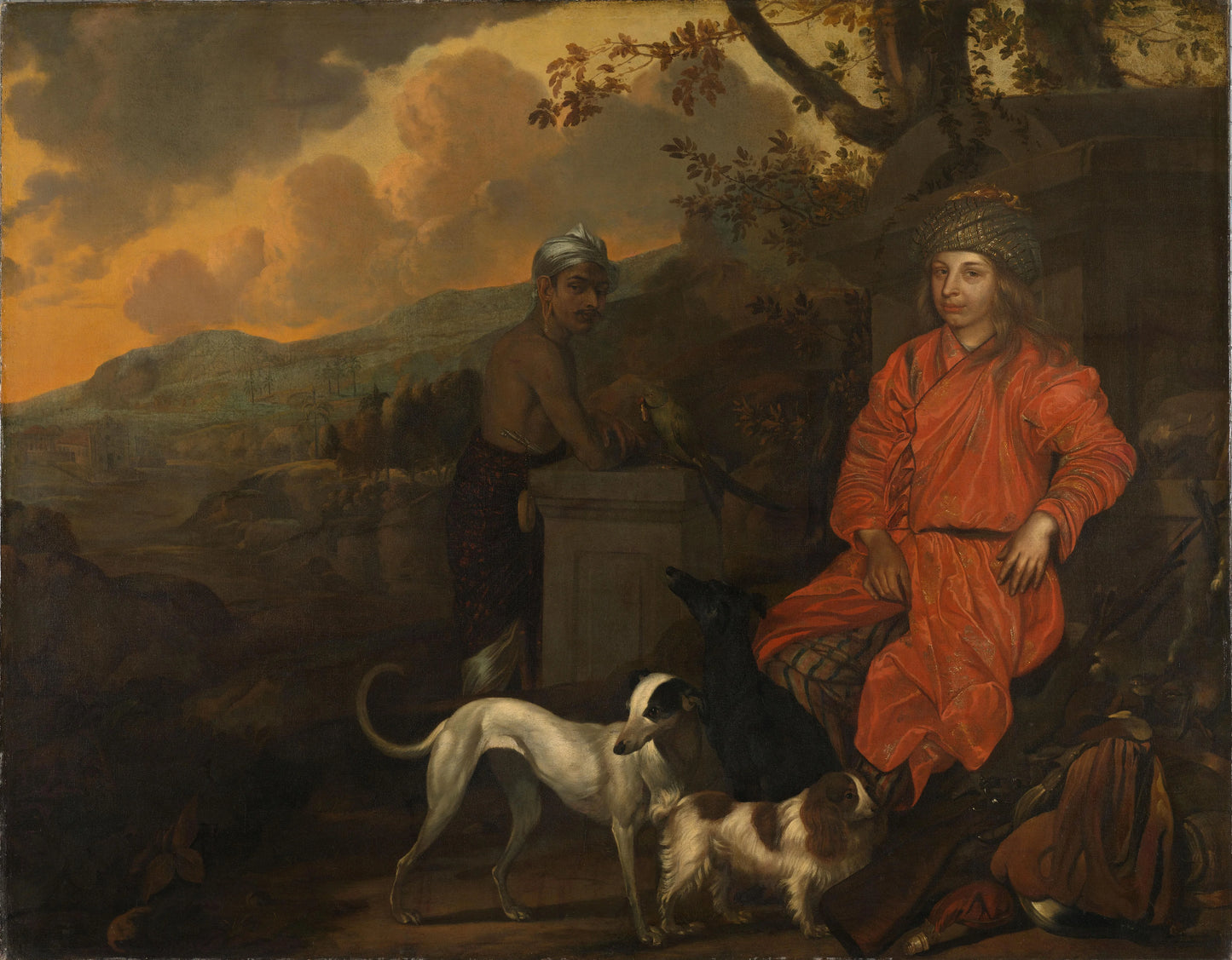 Double potrait of Philippus Baldaeus (1632-1671) and Gerrit Mossopatam – Johan de la Rocquette Vintage Portrait Art Print | Wall Art Poster