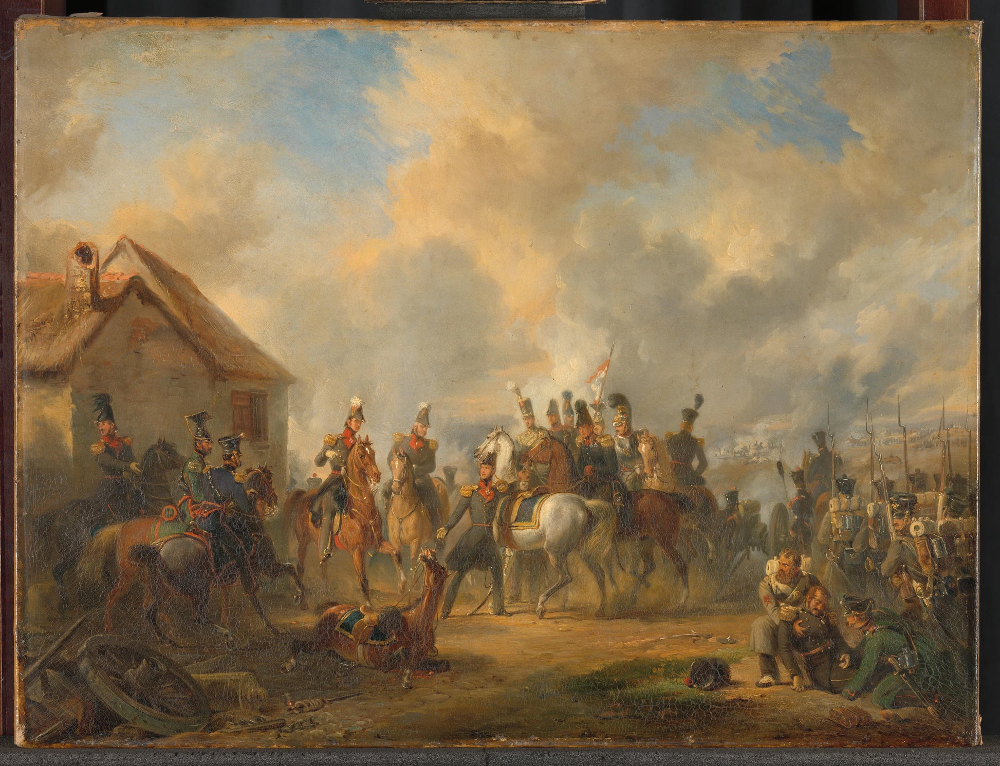 The Battle of Bautersem during the Ten Days’ Campaign – Nicolaas Pieneman (signed by artist) Vintage Art Print | Wall Art Poster