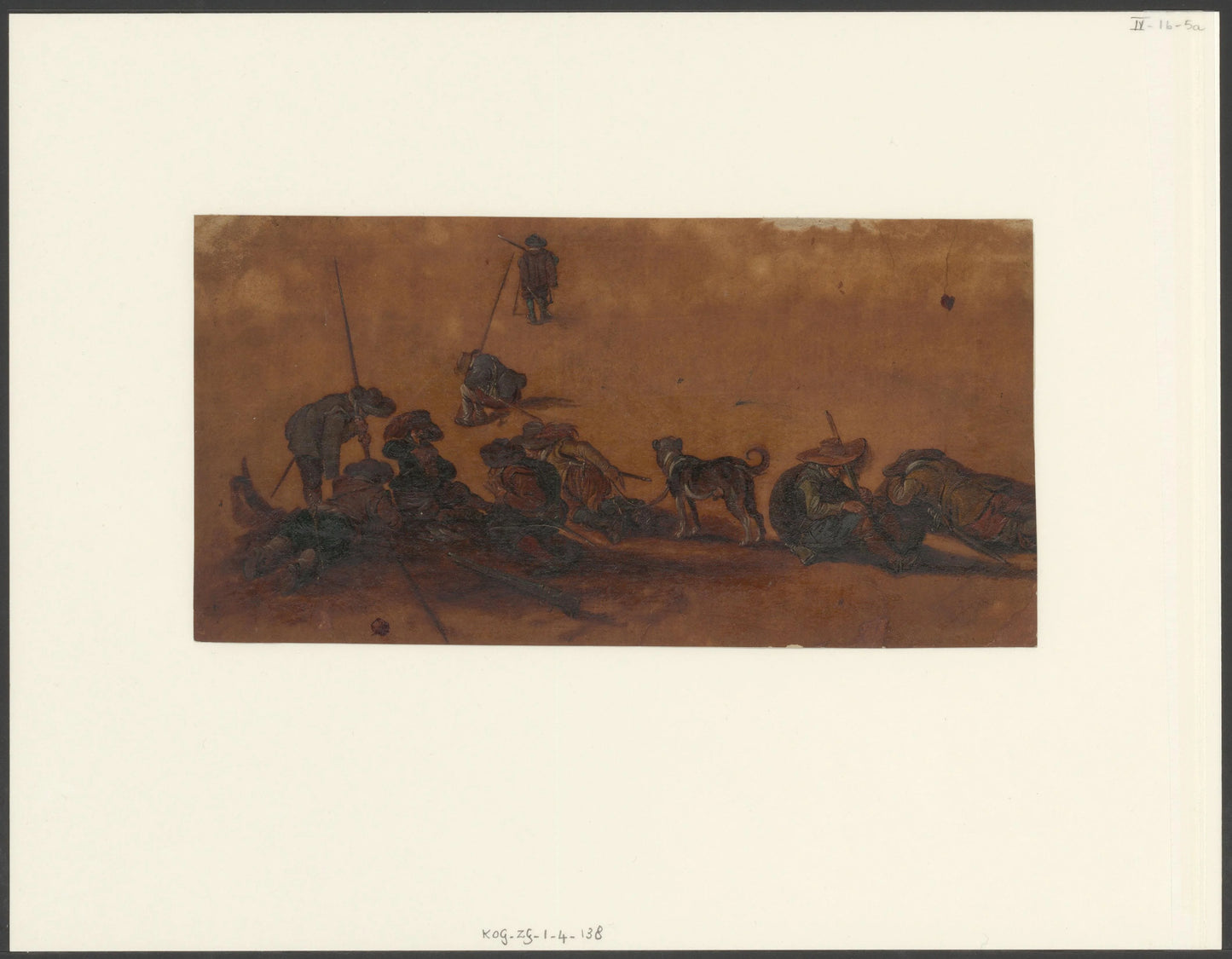 Rustende soldaten – anoniem Vintage Art Print | Wall Art Poster