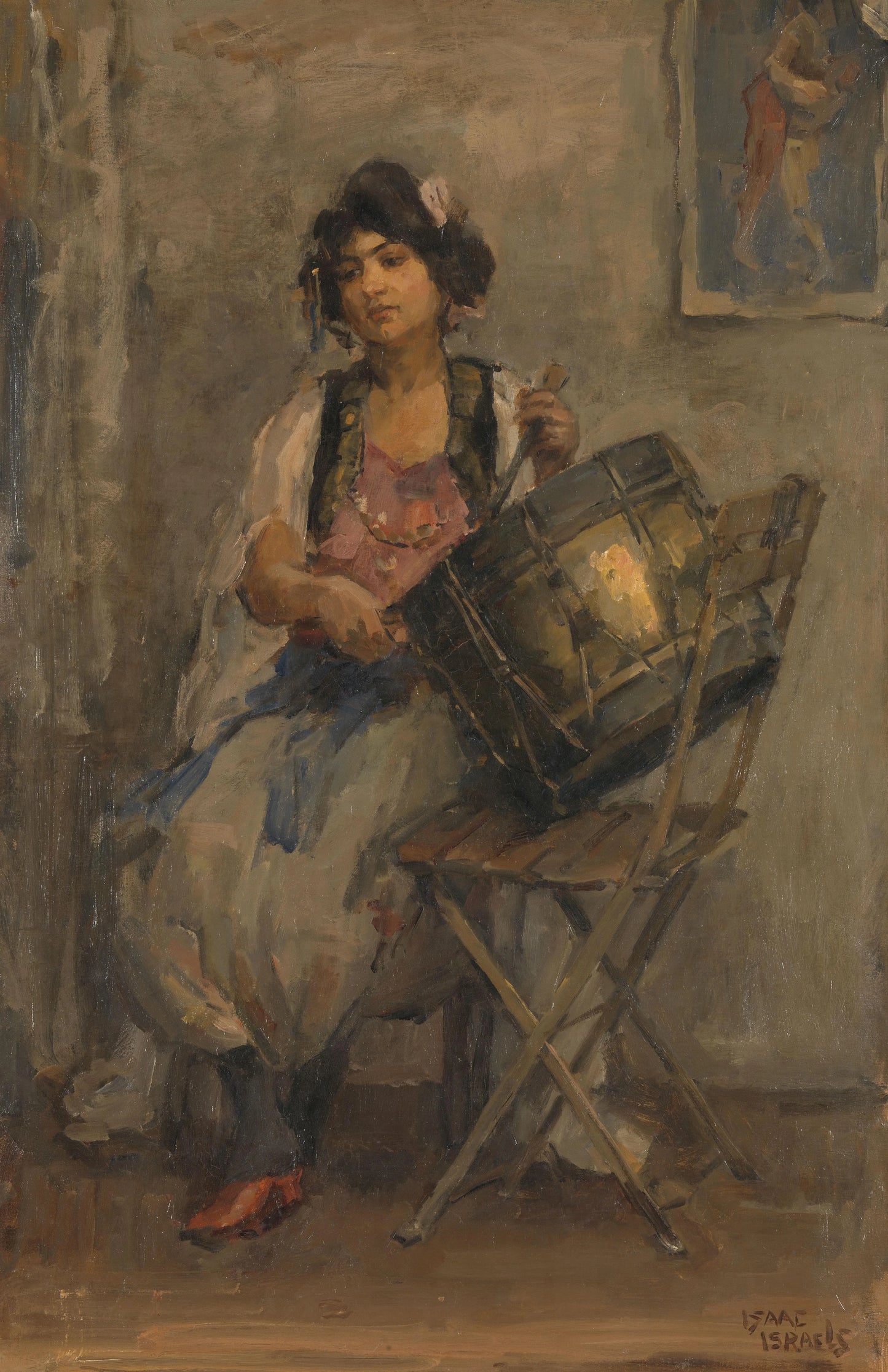 The Lady Drummer – Isaac Israels Vintage Art Print | Wall Art Poster