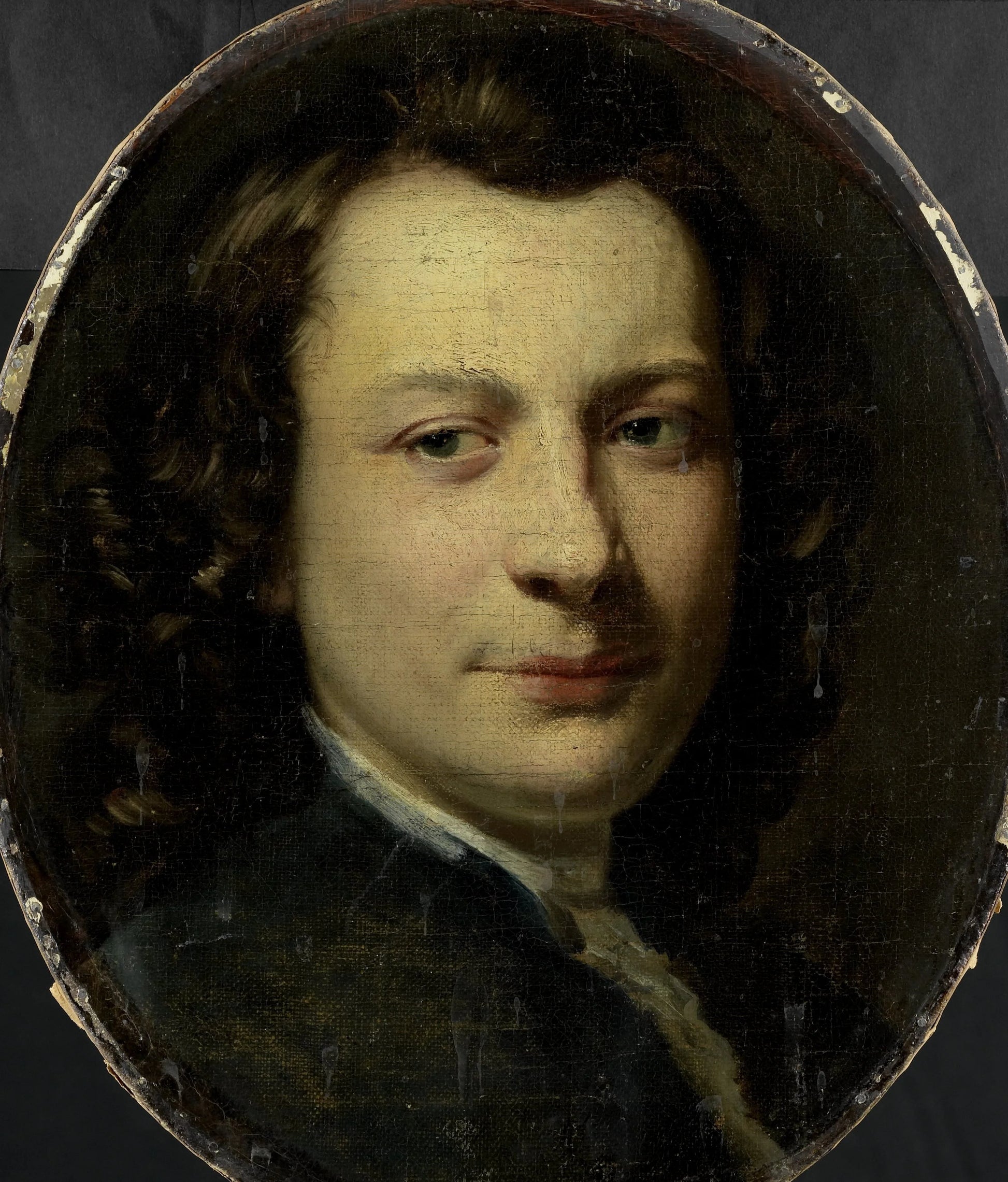 Portrait of George van der Myn, Painter – Frans van der Mijn Vintage Self-Portrait Art Print | Wall Art Poster