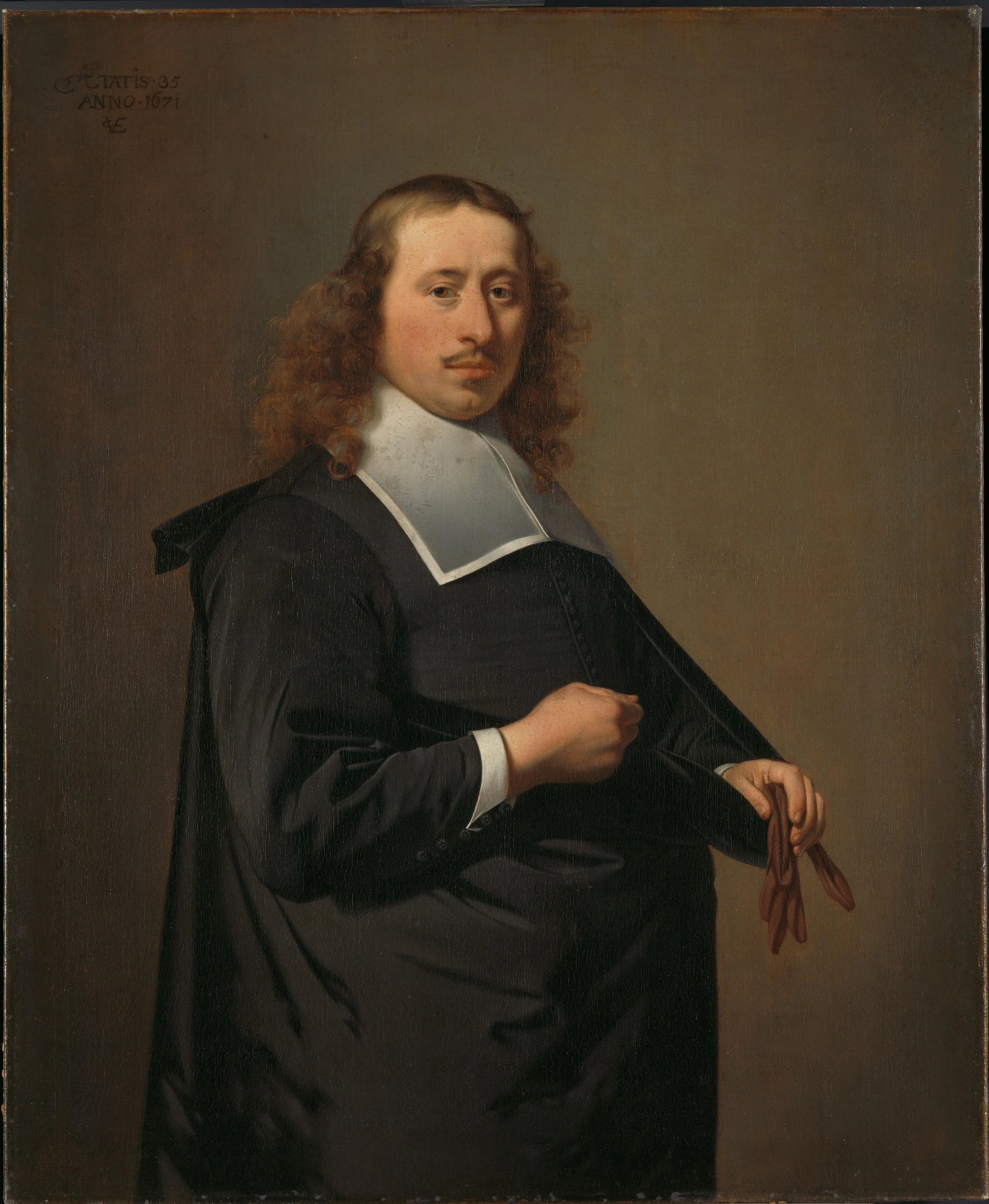 Portrait of Willem Jacobsz Baert (1636-1684), Burgomaster of Alkmaar – Caesar van Everdingen (signed by artist) Vintage Portrait Art Print | Wall Art Poster