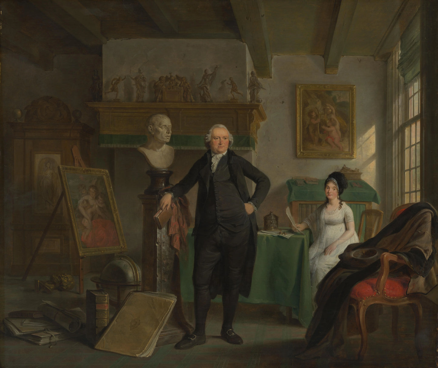 Portrait of Jan de Bosch and Margaretha Kroon – Adriaan de Lelie Vintage Portrait Art Print | Wall Art Poster