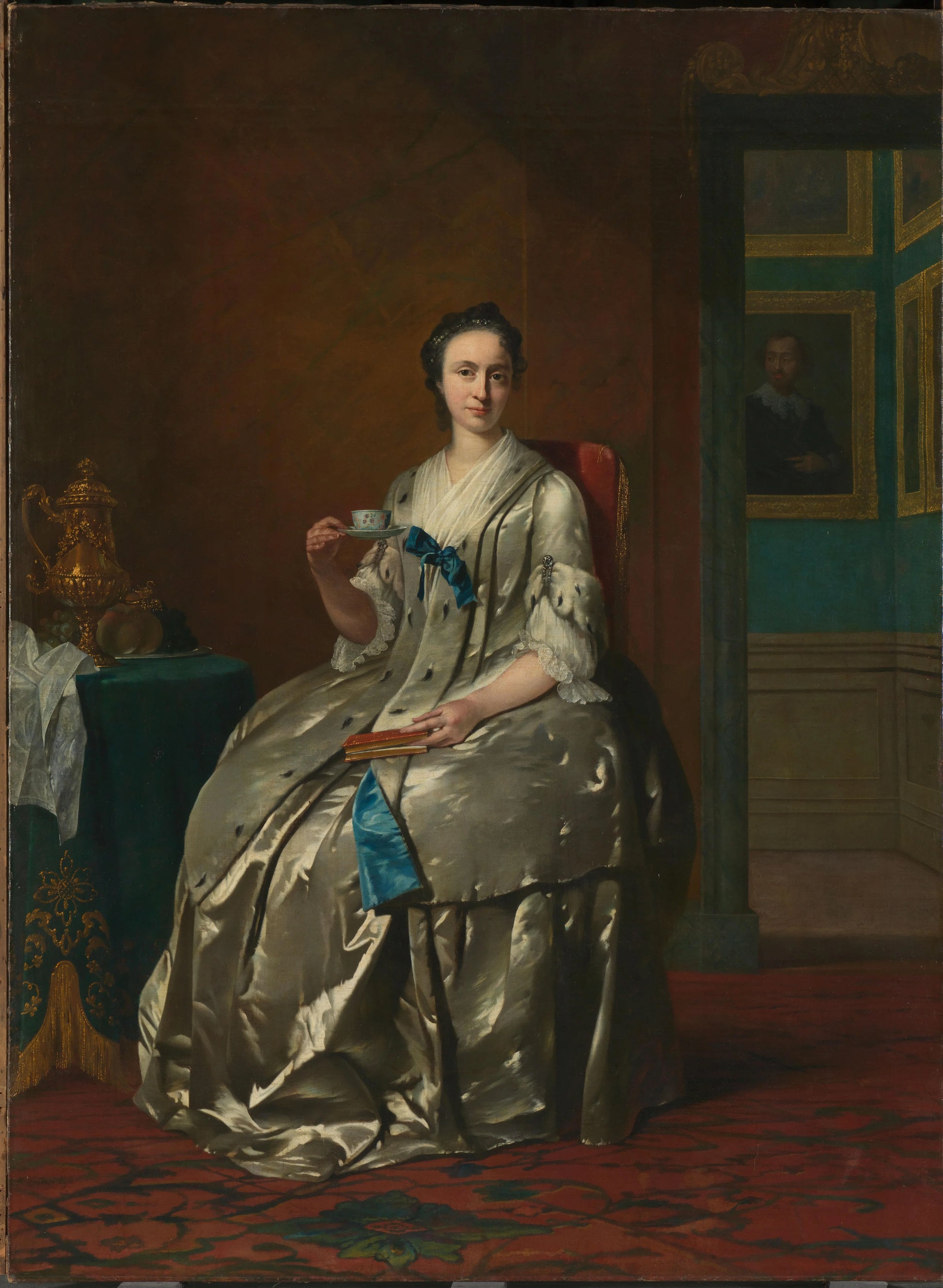 Portrait of Magtilda Muilman – Frans van der Mijn (mentioned on object) Vintage Portrait Art Print | Wall Art Poster