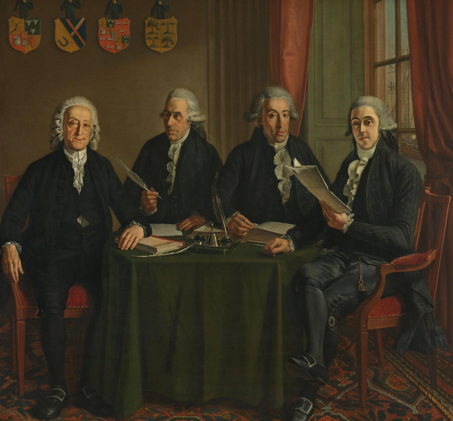 The Four Chief Commissioners of the Amsterdam Harbor Works – Wybrand Hendriks Vintage Portrait Art Print | Wall Art Poster