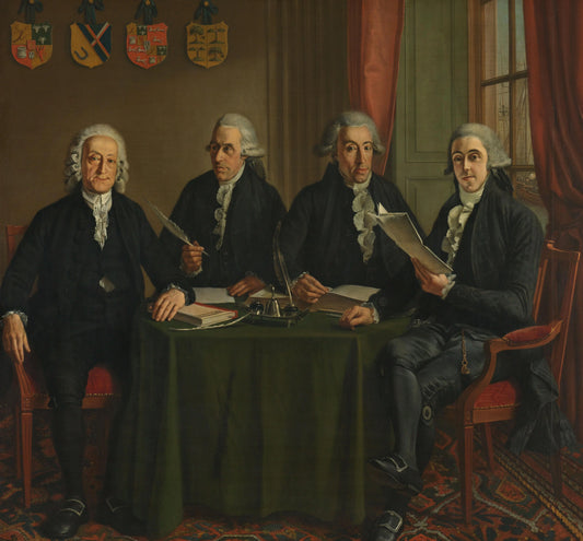 The Four Chief Commissioners of the Amsterdam Harbor Works – Wybrand Hendriks Vintage Portrait Art Print | Wall Art Poster