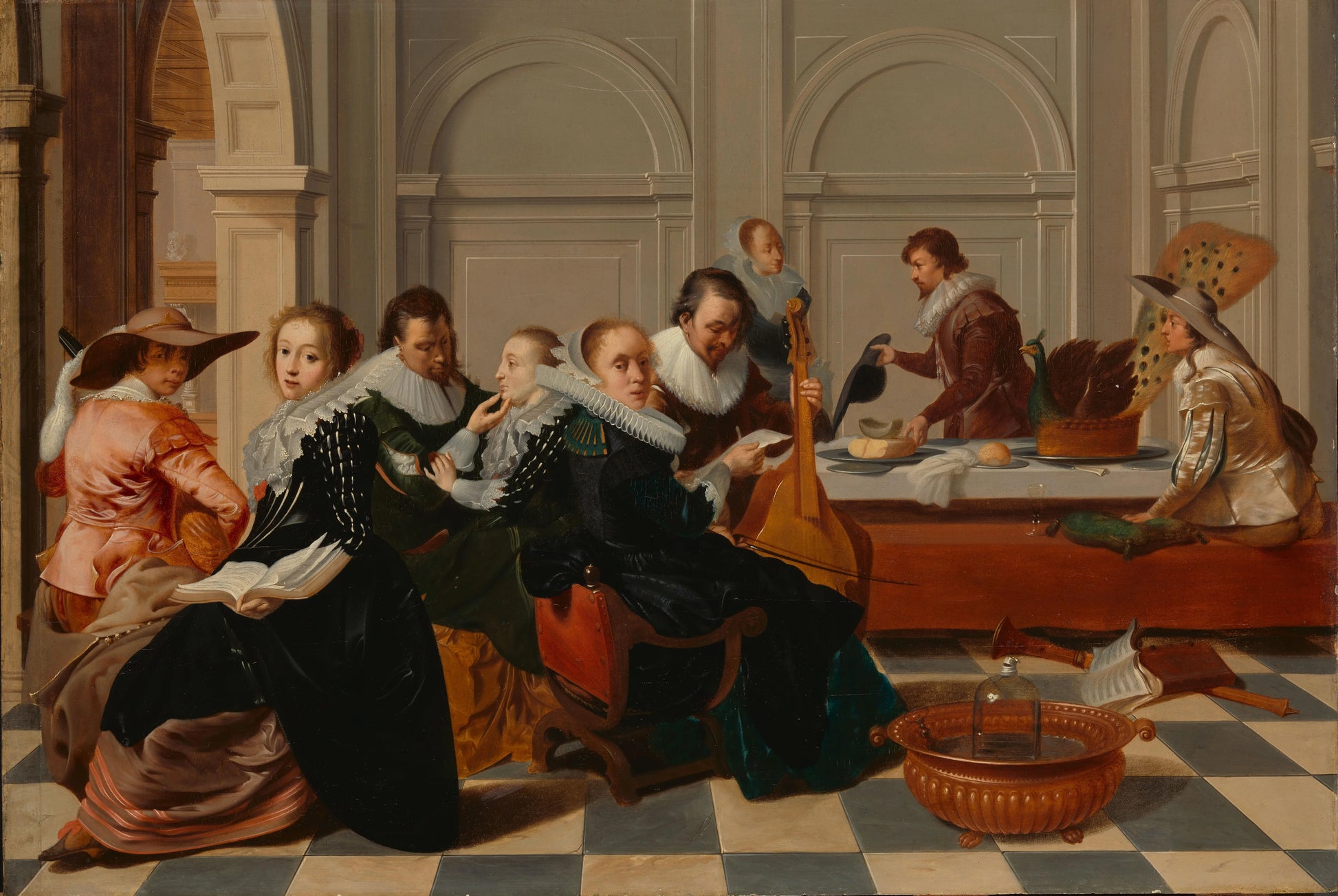 The Musical Gathering – kopie naar Willem Cornelisz. Duyster Vintage Art Print | Wall Art Poster