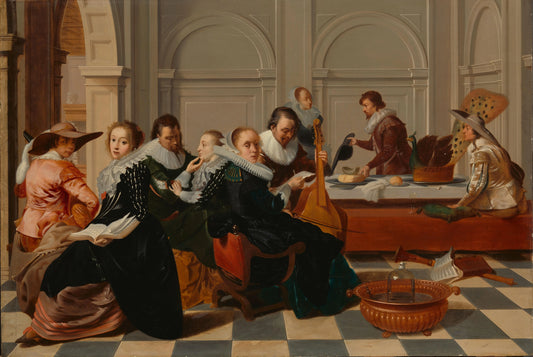 The Musical Gathering – kopie naar Willem Cornelisz. Duyster Vintage Art Print | Wall Art Poster