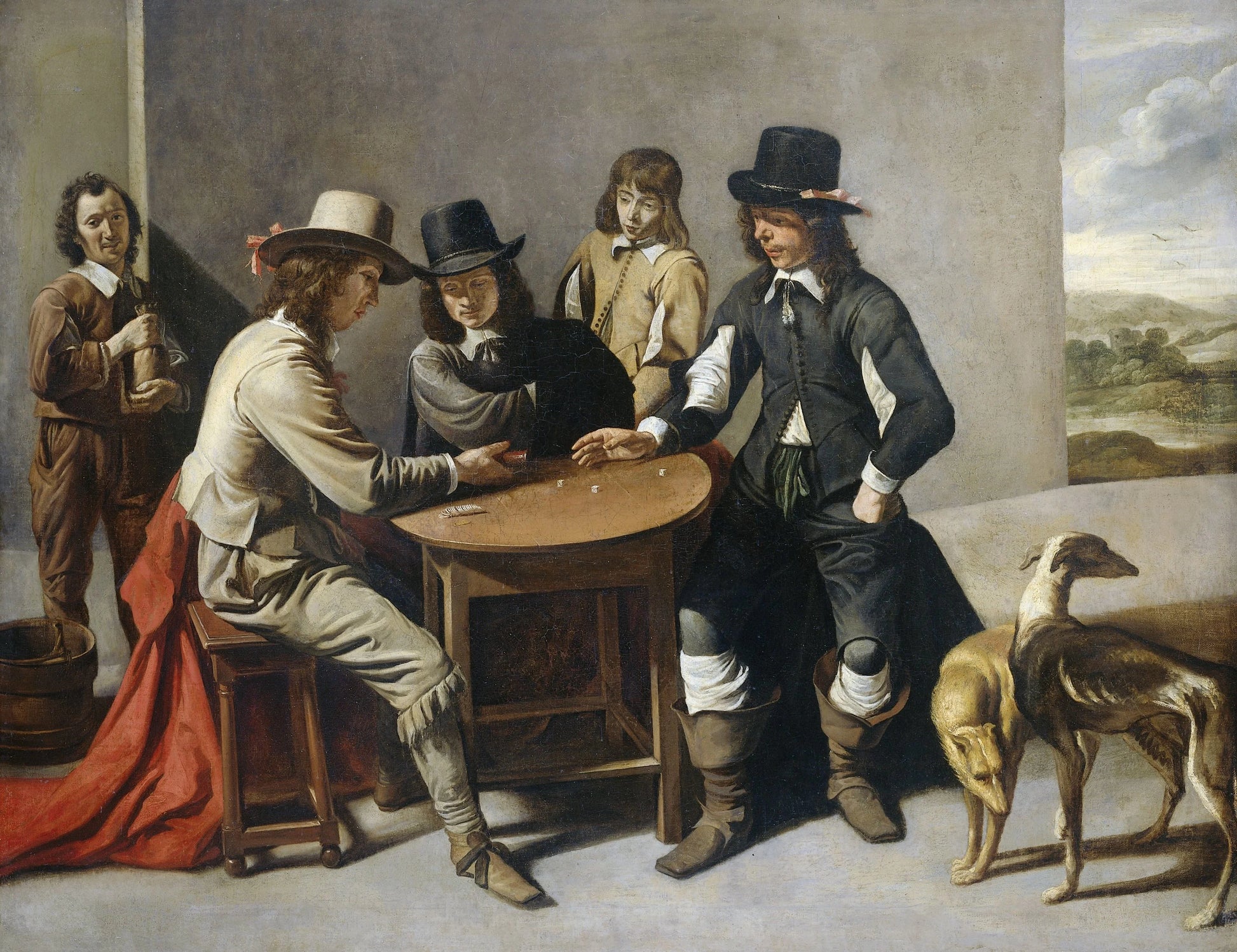 The Dice Shooters – follower of Mathieu Lenain (le cadet) Vintage Art Print | Wall Art Poster
