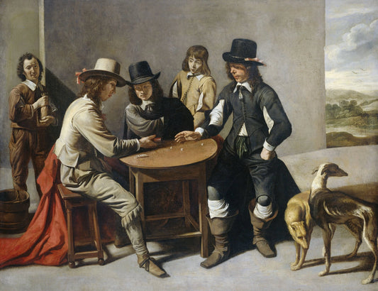 The Dice Shooters – follower of Mathieu Lenain (le cadet) Vintage Art Print | Wall Art Poster
