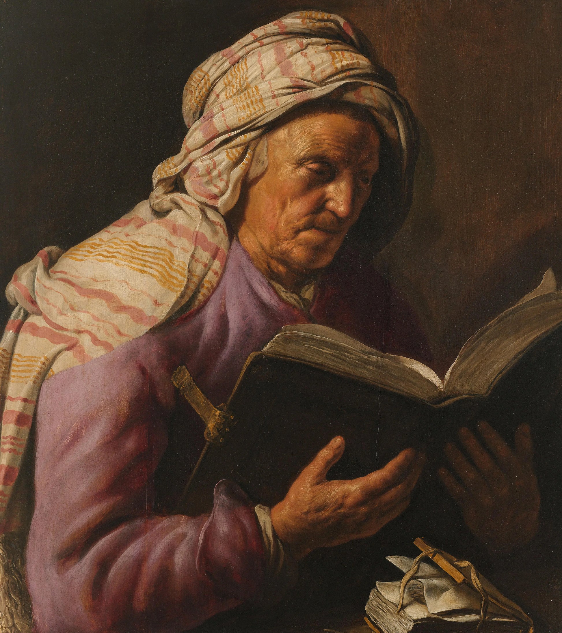 Old Woman Reading – Jan Lievens Vintage Art Print | Wall Art Poster