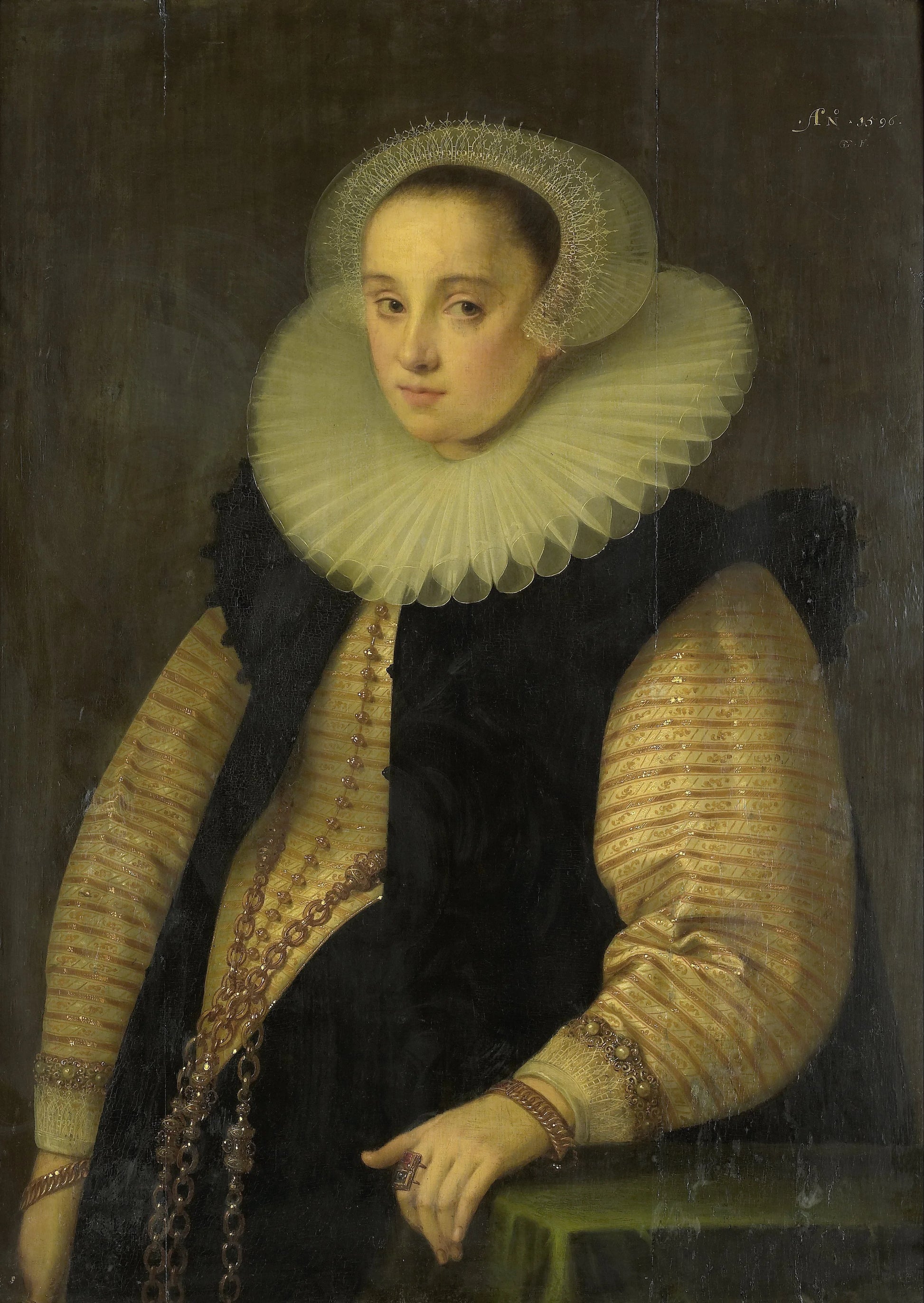 Hortensia del Prado (d 1627), Wife of Jean Fourmenois – Gortzius Geldorp Vintage Portrait Art Print | Wall Art Poster