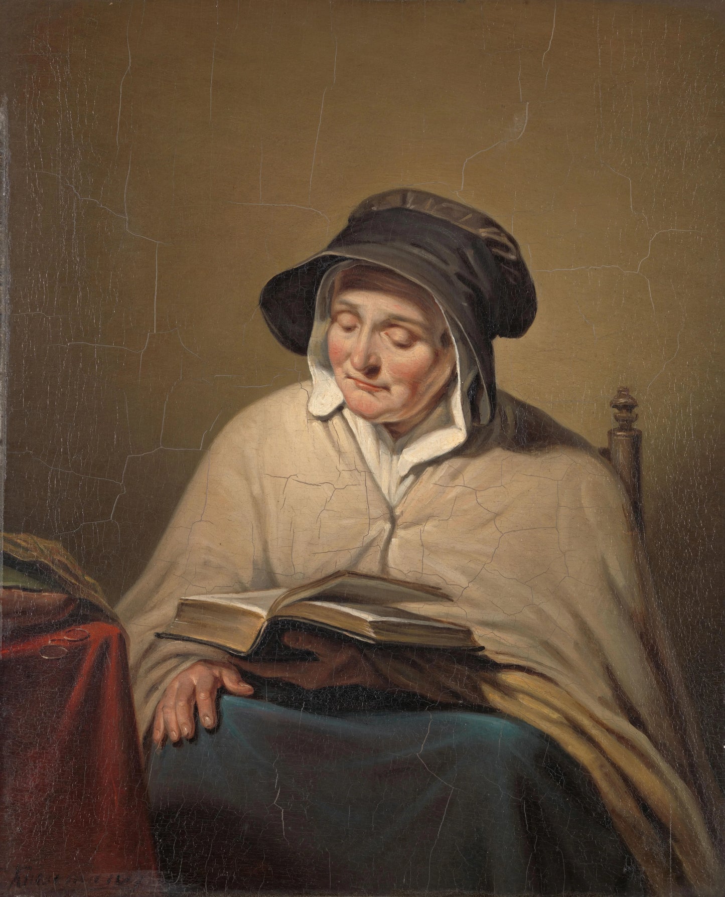 Old Woman Reading – Cornelis Kruseman Vintage Art Print | Wall Art Poster