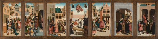 The Seven Works of Mercy – Master of Alkmaar Vintage Cityscape Art Print | Wall Art Poster