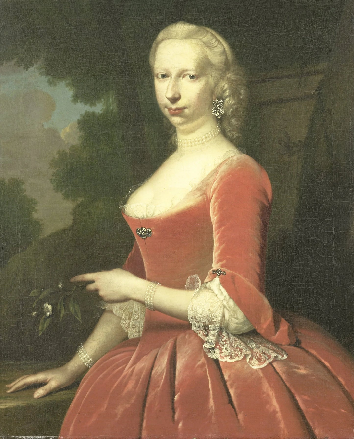 Portrait of a Woman – Frans van der Mijn Vintage Portrait Art Print | Wall Art Poster