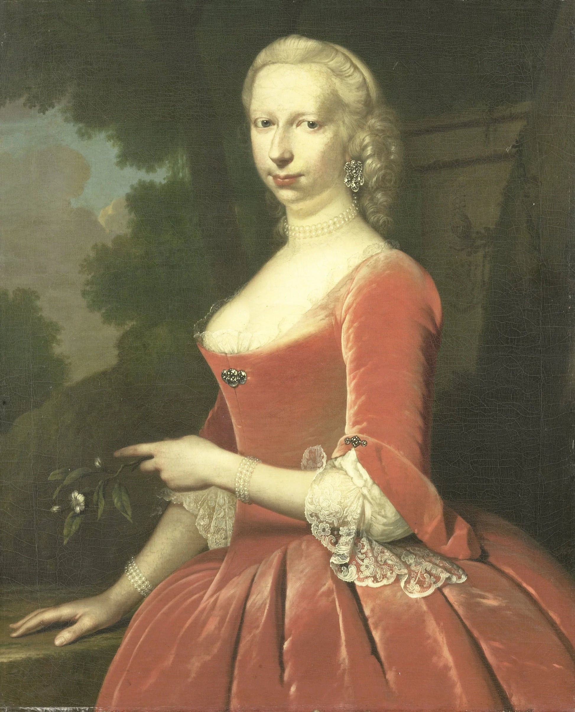 Portrait of a Woman – Frans van der Mijn Vintage Portrait Art Print | Wall Art Poster