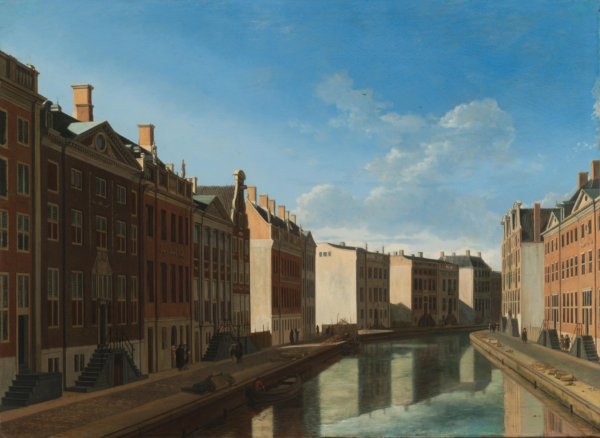View of the Golden Bend in the Herengracht – Gerrit Berckheyde Vintage Cityscape Art Print | Wall Art Poster