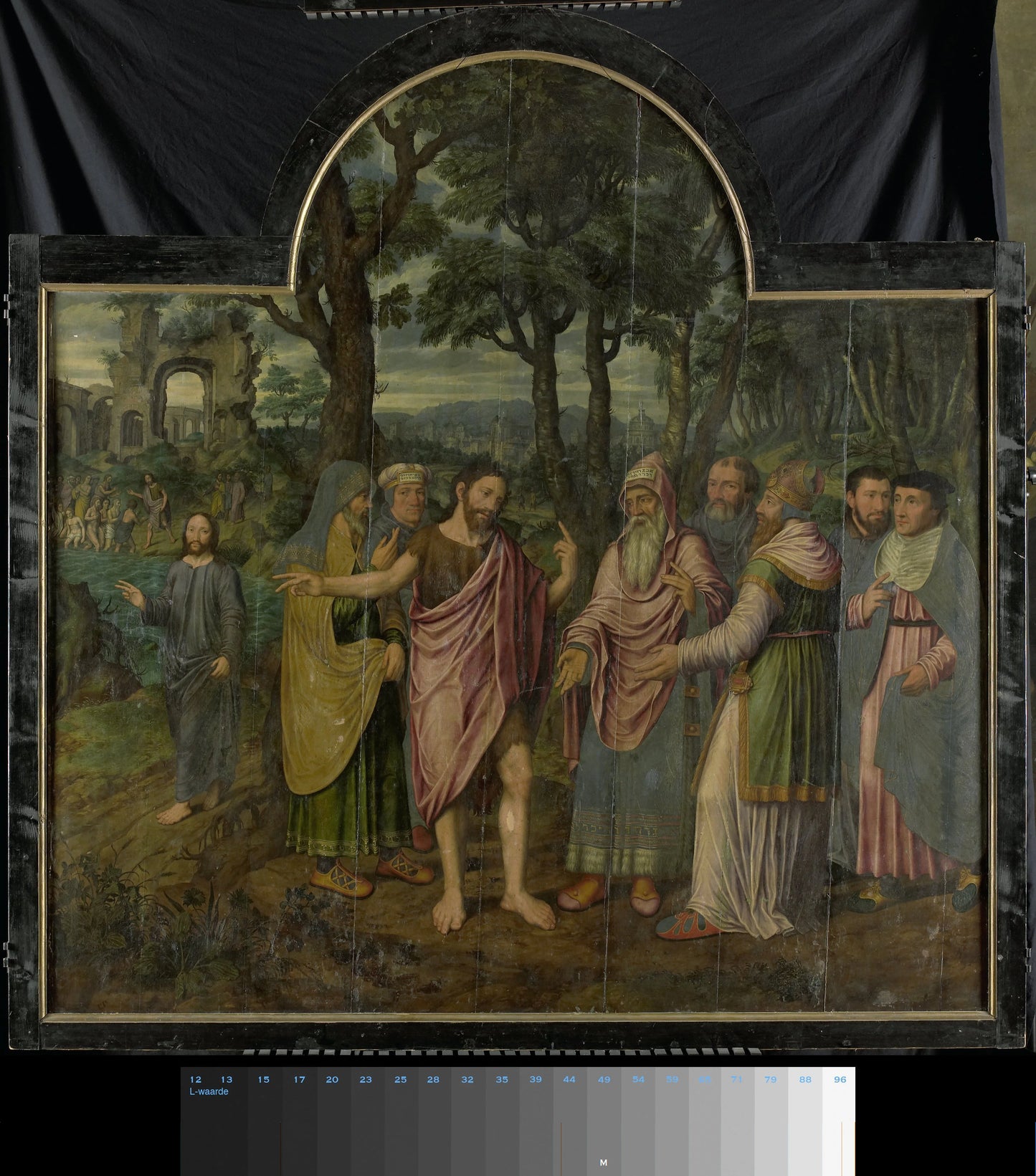 Triptych with Scenes from the Life of St John the Baptist – Jan van Coninxloo (II) Vintage Art Print | Wall Art Poster