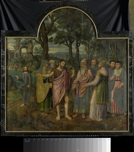 Triptych with Scenes from the Life of St John the Baptist – Jan van Coninxloo (II) Vintage Art Print | Wall Art Poster