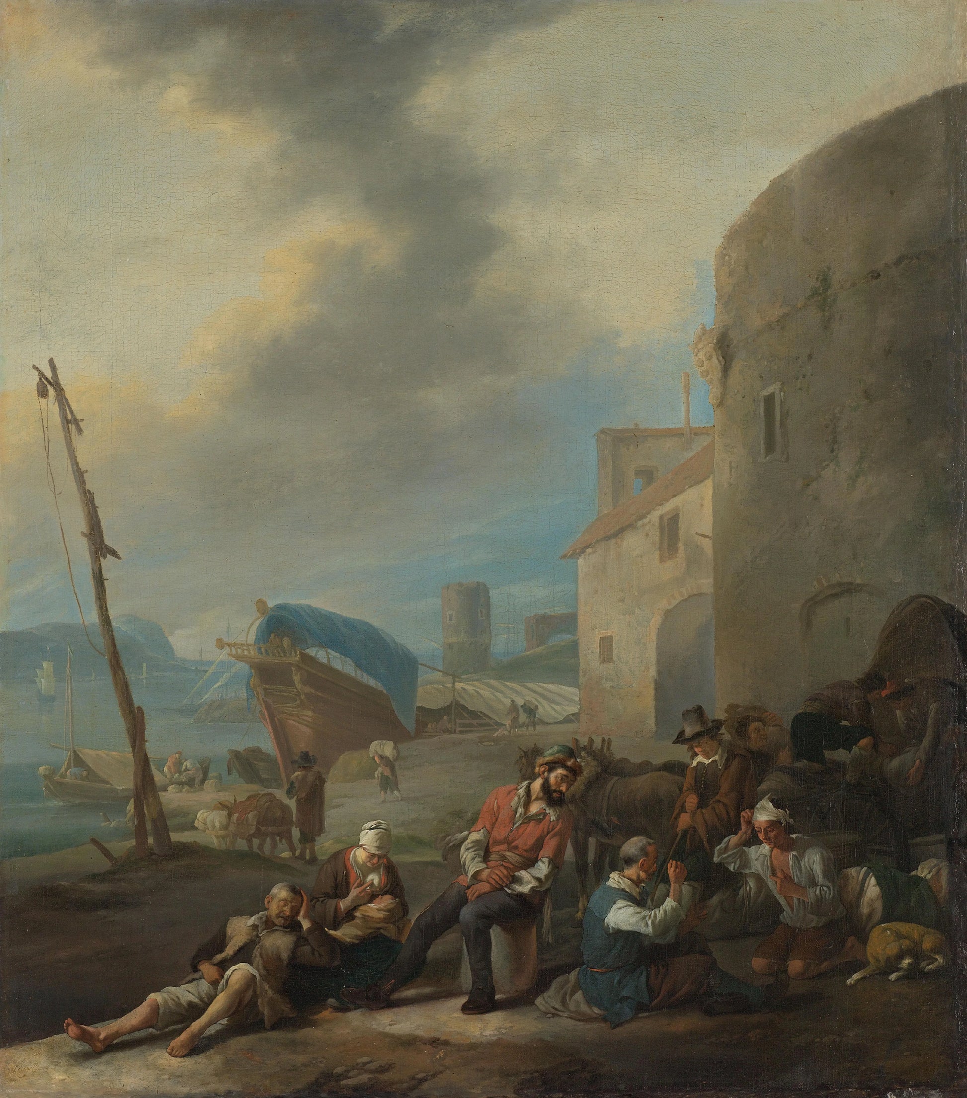 Italian Harbor – Johannes Lingelbach Vintage Marine Scene Art Print | Wall Art Poster