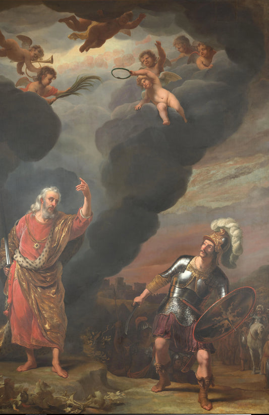 The Captain of God's Army Appearing to Joshua – Ferdinand Bol Vintage Art Print | Wall Art Poster