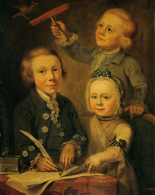 Portrait of the Children of Barend Goudriaan – Cornelis van Cuylenburgh (II) Vintage Portrait Art Print | Wall Art Poster