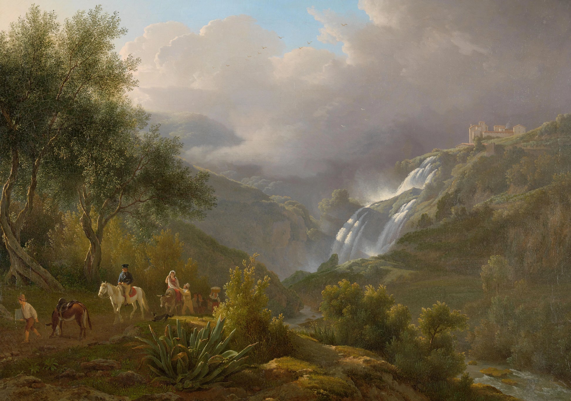 The Cascades at Tivoli, with a Storm Approaching – Abraham Teerlink Vintage Art Print | Wall Art Poster