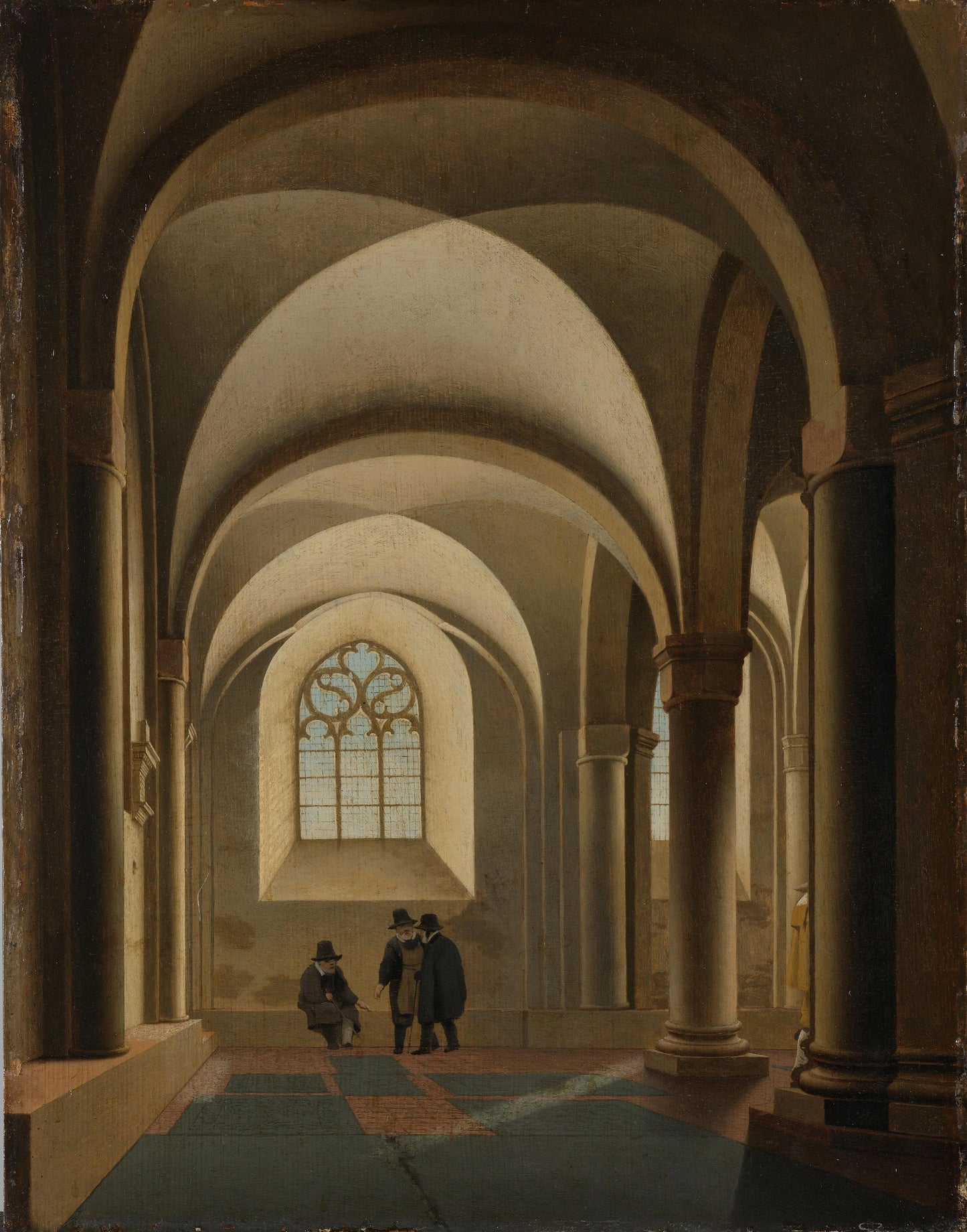 The Westernmost Bays of the South Aisle of the Mariakerk in Utrecht – Pieter Jansz Saenredam Vintage Art Print | Wall Art Poster