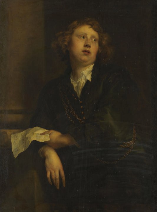 Portrait of Hendrik Liberti (c. 1610-c. 1669) – naar Anthony van Dyck Vintage Portrait Art Print | Wall Art Poster
