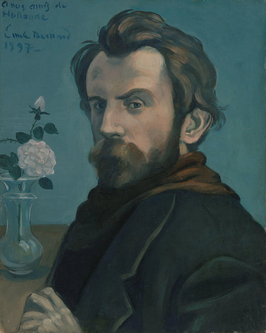 Self-Portrait – Émile Bernard (signed by artist) Vintage Self-Portrait Art Print | Wall Art Poster