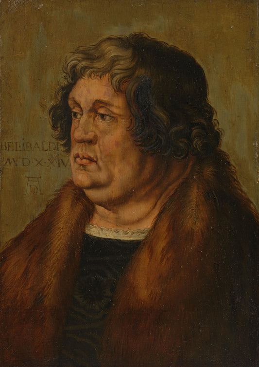 Willibald Pirckheimer (1470-1530) – kopie naar Albrecht Dürer Vintage Portrait Art Print | Wall Art Poster