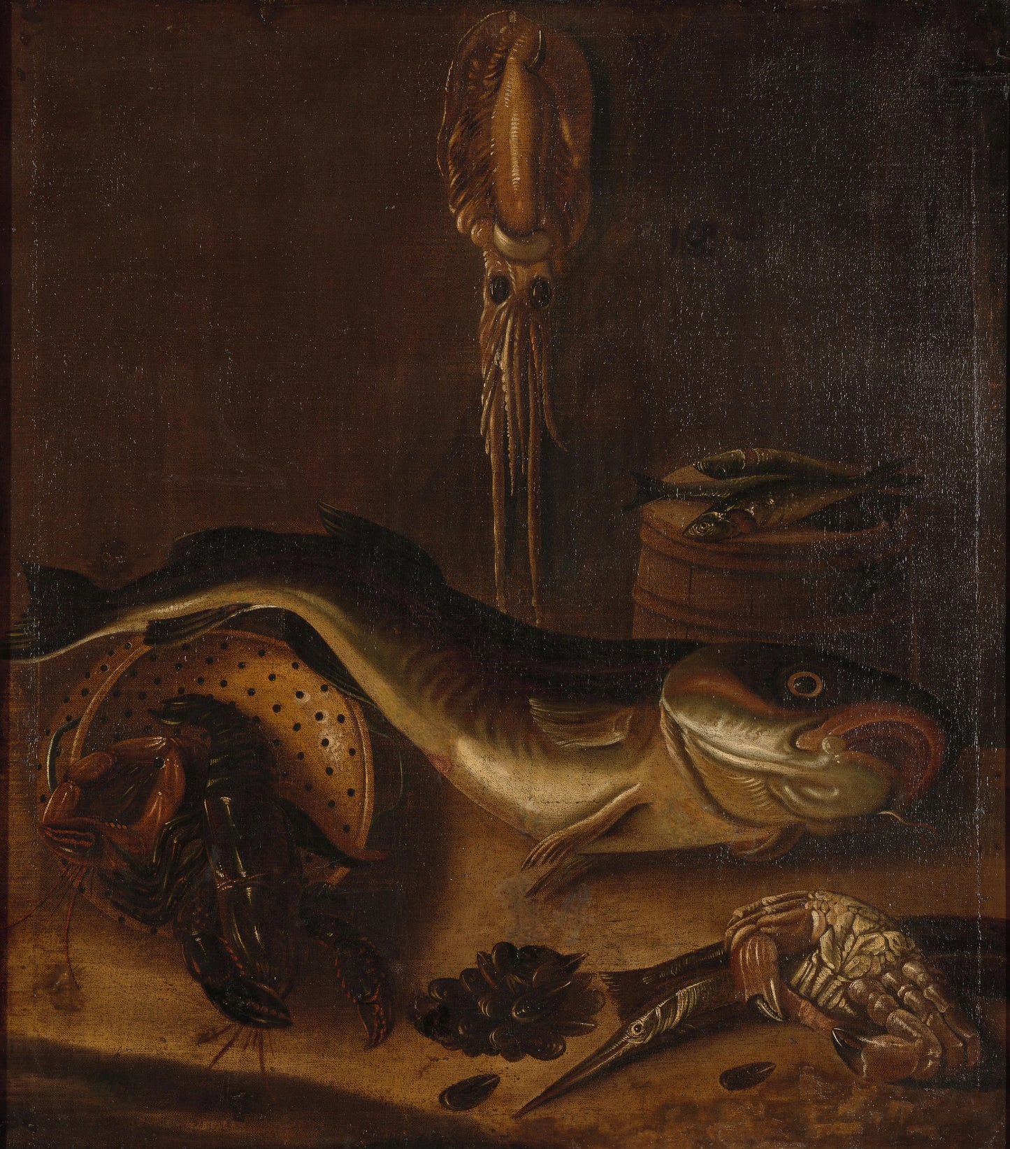 Still Life with Fish – A. van Doeff Vintage Still Life Art Print | Wall Art Poster