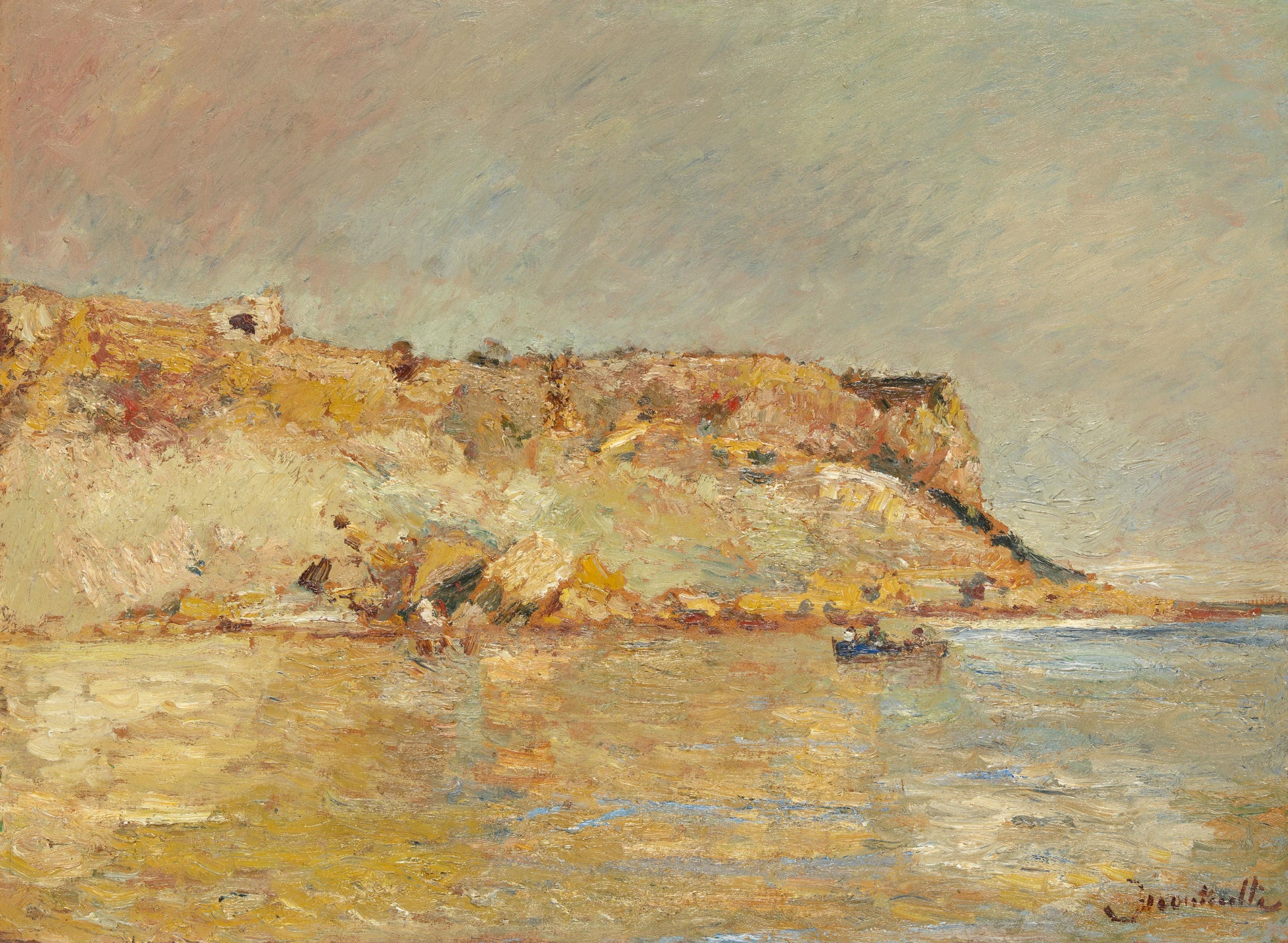 Coastal Mountains – Adolphe Joseph Thomas Monticelli Vintage Landscape Art Print | Wall Art Poster