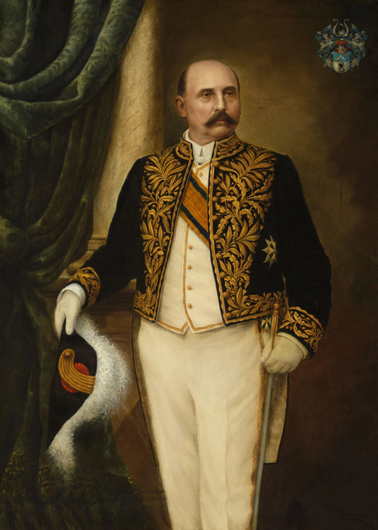 Johannes Benedictus van Heutsz (1851-1924). Gouverneur-generaal (1904-09) – Hannké (vermeld op object) Vintage Portrait Art Print | Wall Art Poster