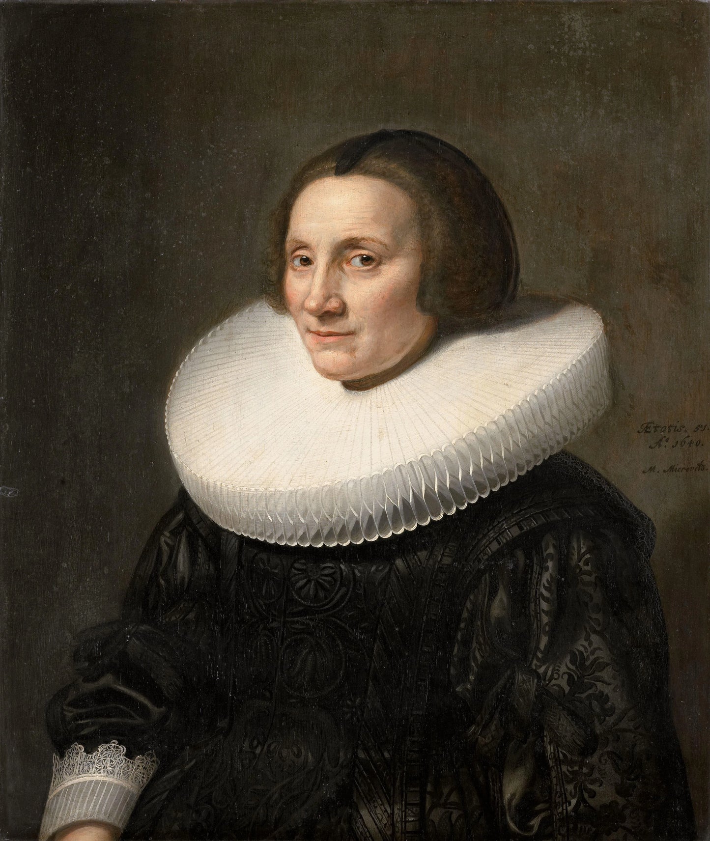 Portrait of Caecilia van Beresteyn (1589-1661) – Michiel Jansz. van Mierevelt (eigenhandig gesigneerd) Vintage Portrait Art Print | Wall Art Poster