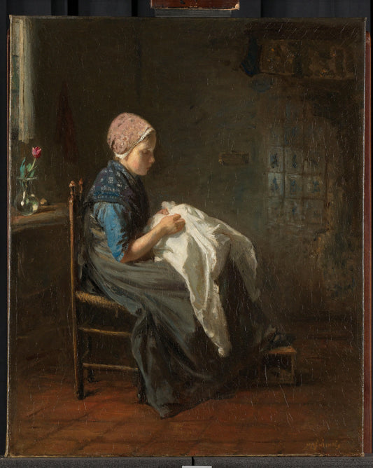'The Little Seamstress' – Jozef Israëls Vintage Art Print | Wall Art Poster