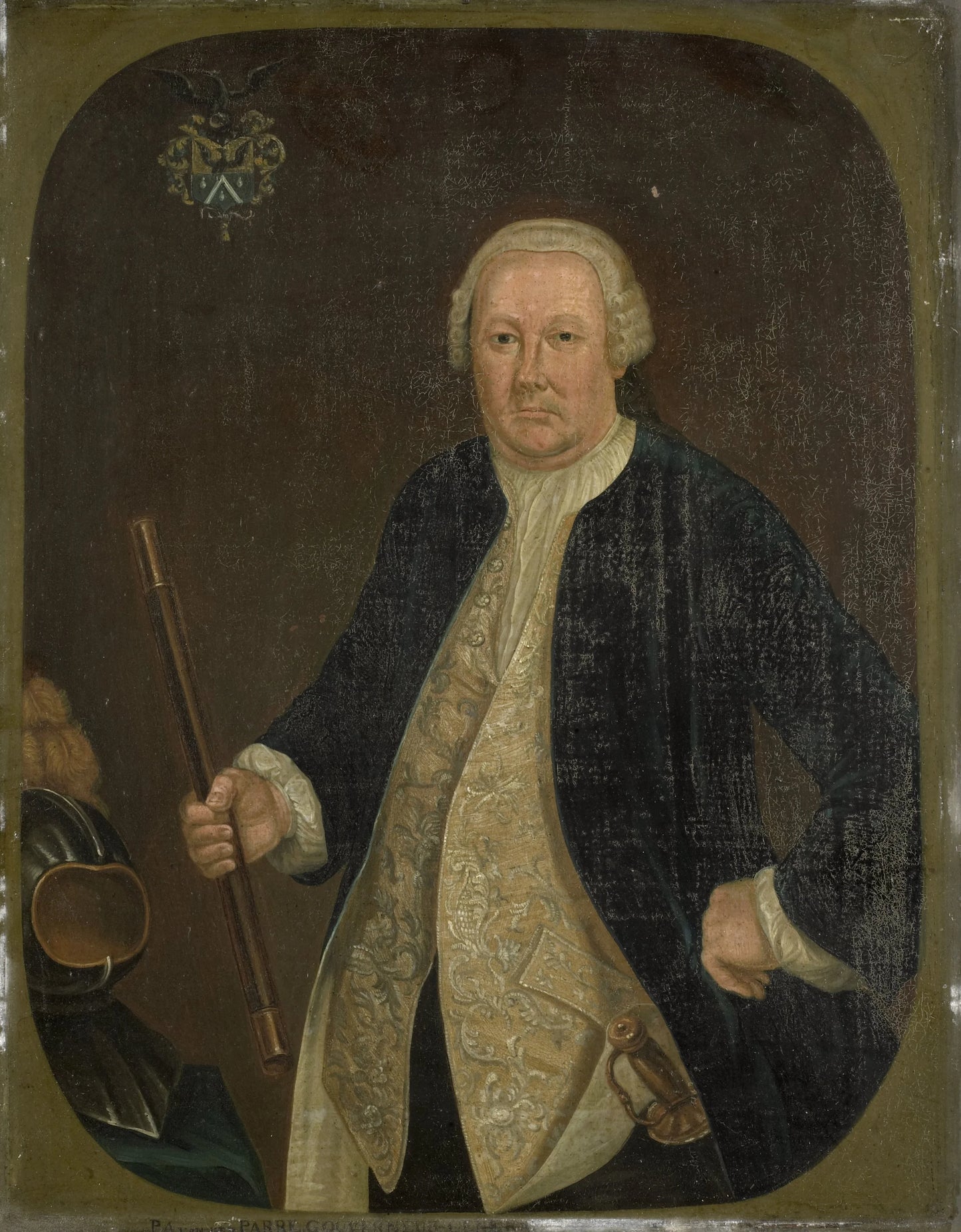 Portrait of Petrus Albertus van der Parra, Governor-General of the Dutch East India Company – copy after anonymous Vintage Portrait Art Print | Wall Art Poster