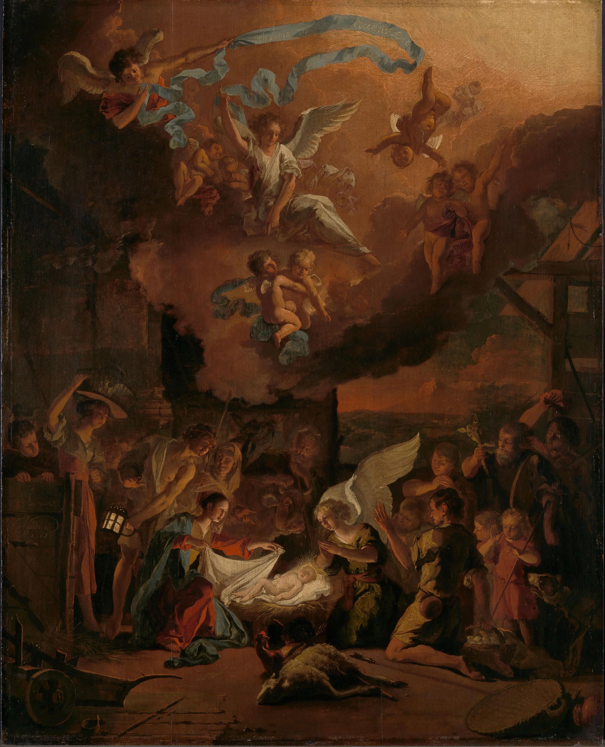 The Adoration of the Shepherds – Abraham Daniëlsz. Hondius Vintage Art Print | Wall Art Poster